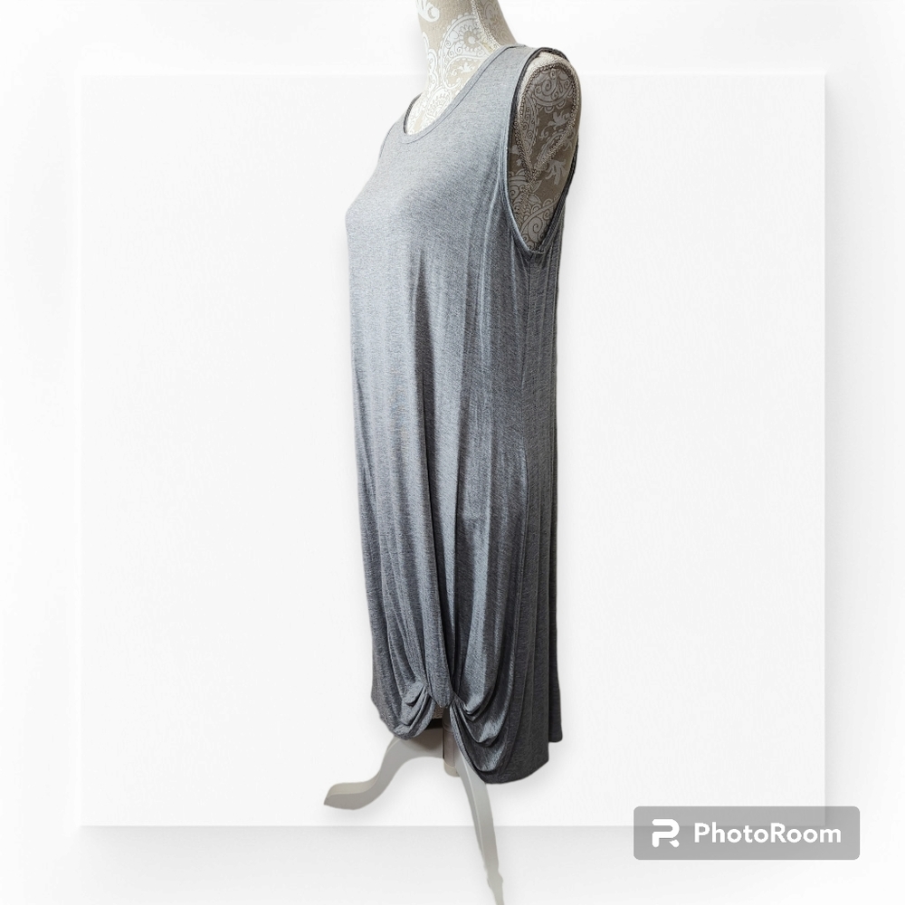Philosophy Mist Heather Gray Scoop  Neck Knotted Dress size Large